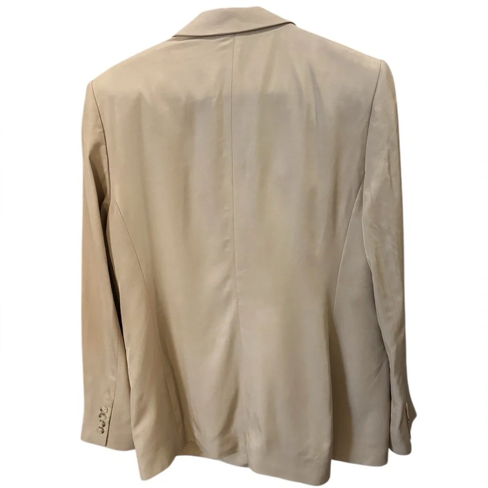 Lauren Ralph Lauren Double Peak Lapel Jacket in Tan Size 12. NWT